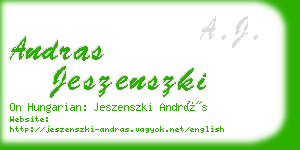 andras jeszenszki business card